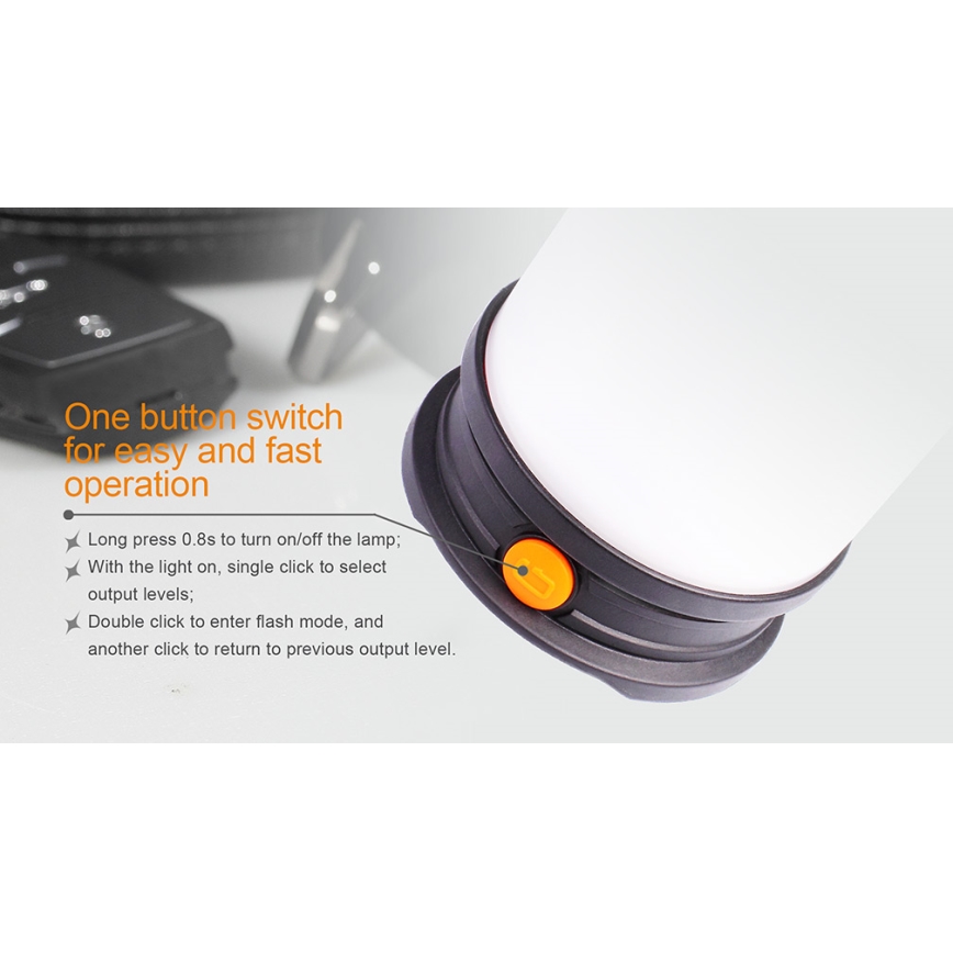 Fenix CL30R - Світлодіодна портативна акумуляторна лампа LED/USB/6xCR123A IPX7 650 лм 300 год. 2600 mAh