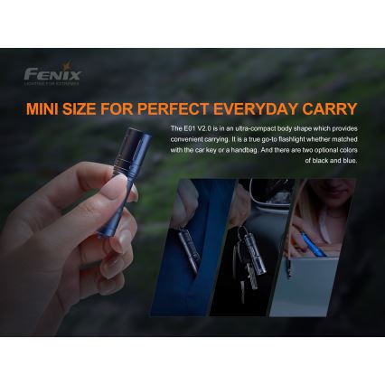 Fenix E01V20BLC - LED Ліхтар LED/1xAAA IP68