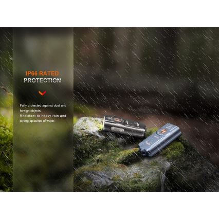 Fenix E03RV20BLU - Світлодіодний акумуляторний ліхтарик LED/USB IP66 500 лм 30 год. 400 mAh