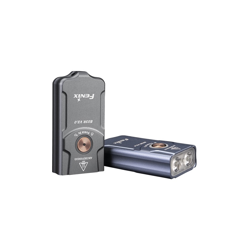 Fenix E03RV20GREY - Светодиодный аккумуляторный фонарь LED/USB IP66 500 лм 30 ч 400 mAh