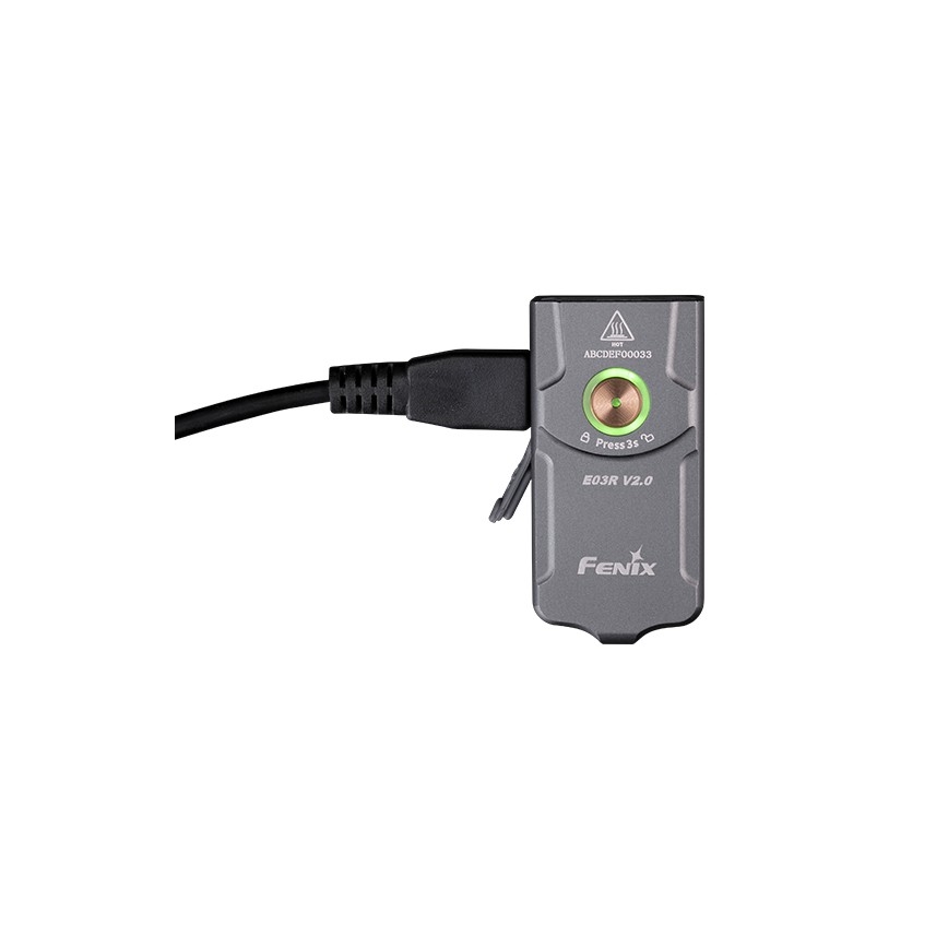 Fenix E03RV20GREY - Светодиодный аккумуляторный фонарь LED/USB IP66 500 лм 30 ч 400 mAh
