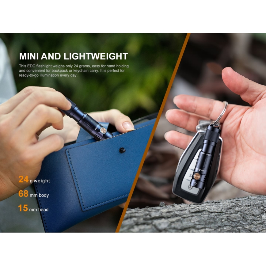 Fenix E05RBLC - Светодиодный аккумуляторный фонарь LED/USB IP68