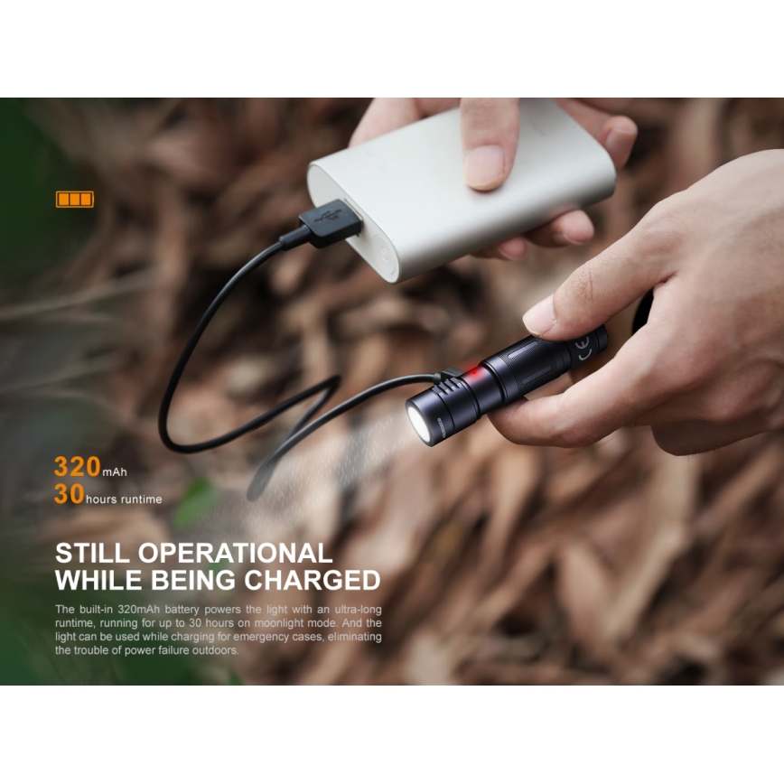 Fenix E05RBLC - Светодиодный аккумуляторный фонарь LED/USB IP68