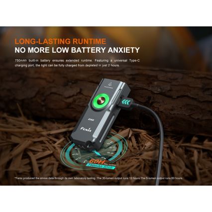 Fenix E06RGRY - LED Акумуляторний ліхтарик з регулюванням яскравості UV LED/USB IP66 700 лм 60 год. 750 mAh сірий
