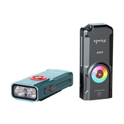 Fenix E06RGRY - LED Акумуляторний ліхтарик з регулюванням яскравості UV LED/USB IP66 700 лм 60 год. 750 mAh сірий