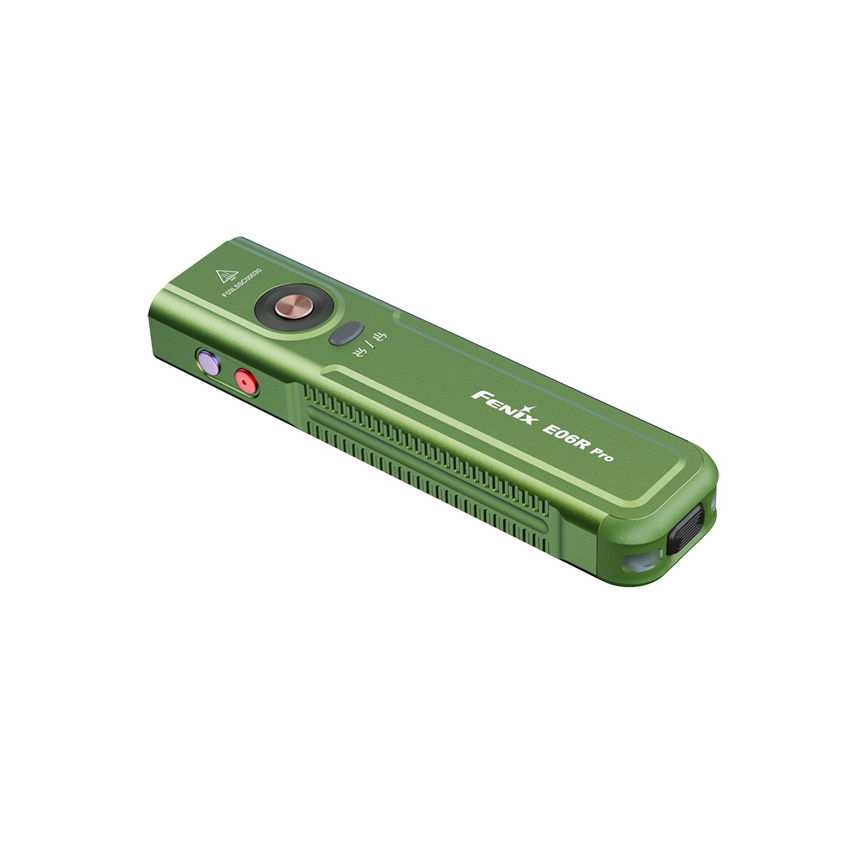 Fenix E06RPROEUOLI - затемнюваний перезаряджуваний LED-ліхтар LED/USB 1650 mAh IP66 1600 lm 111 h зелений