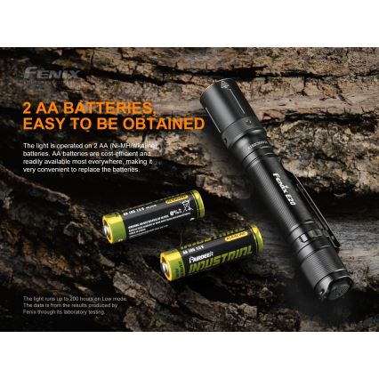 Fenix E20V20 - Светодиодный фонарь LED/2xAA IP68