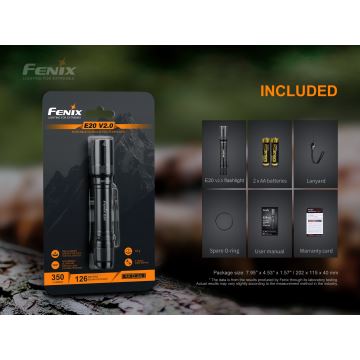 Fenix E20V20 - Светодиодный фонарь LED/2xAA IP68