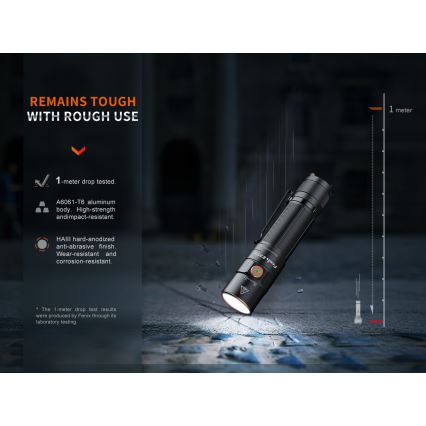 Fenix E35RSETAODS - LED акумуляторний ліхтарик з регулюванням яскравості  LED/USB IP68 3100 лм 69 год + дифузор 26,5 мм