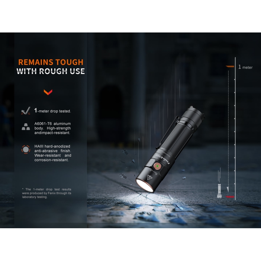 Fenix E35RSETAODS - LED акумуляторний ліхтарик з регулюванням яскравості  LED/USB IP68 3100 лм 69 год + дифузор 26,5 мм