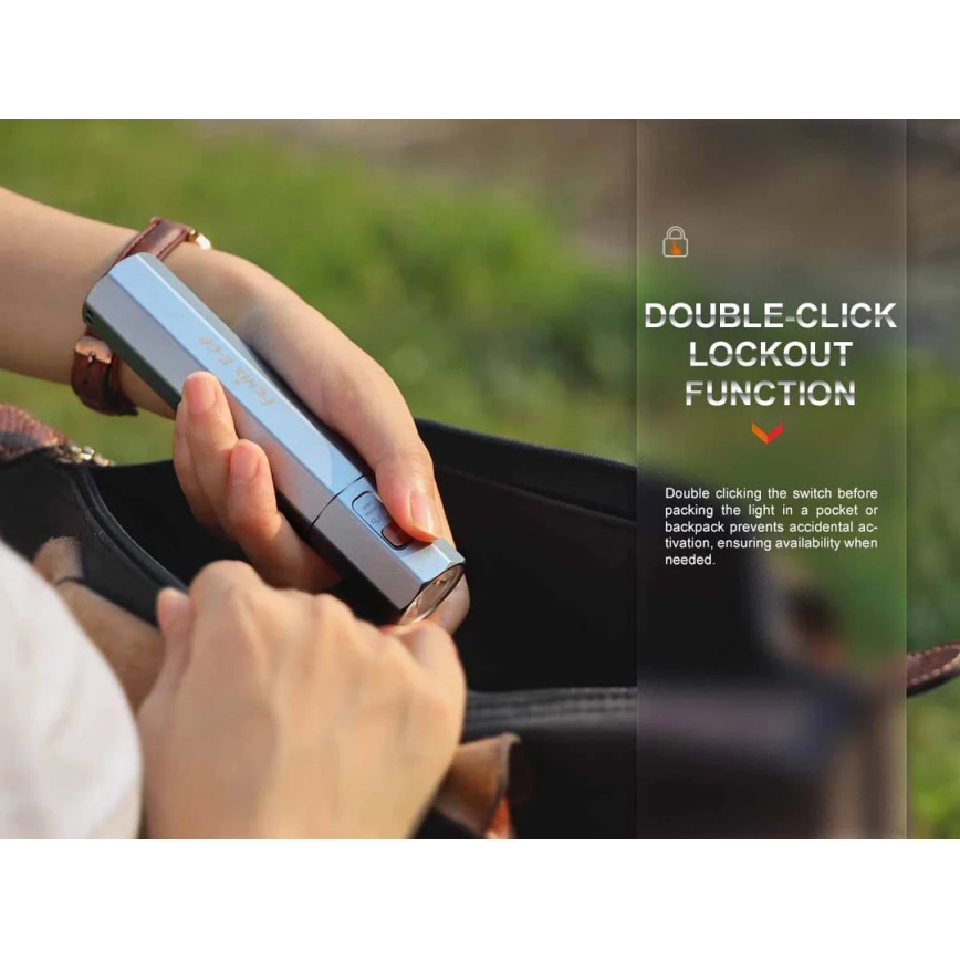 Fenix ECPBLCK - Светодиодный аккумуляторный фонарь с повербанком USB IP68 1600 блестящий 504 ч 5000 mAh черный