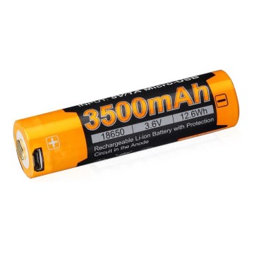 Fenix FE18650LI35USB - 1 шт Перезаряджуваний акумулятор USB/3,6V 3500 mAh