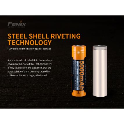 Fenix FE21700USB - 1 шт. Акумуляторна батарейка USB/3,6V 5000 mAh