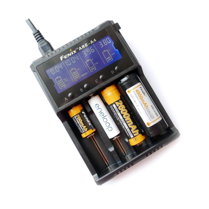Fenix FENAREA4 - Зарядний пристрій 4xLi-ion/AAA/AA/C 5V