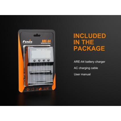 Fenix FENAREA4 - Зарядний пристрій 4xLi-ion/AAA/AA/C 5V