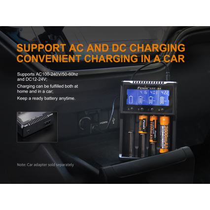Fenix FENAREA4 - Зарядное устройство 4xLi-ion/AAA/AA/C 5V