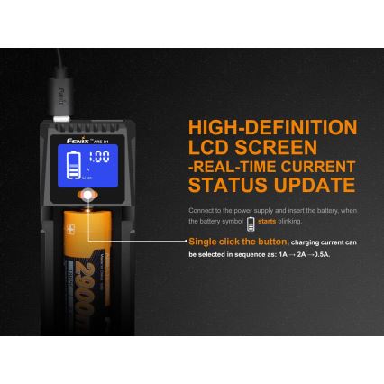 Fenix FENARED1 - Зарядний пристрій 1xLi-ion/AAA/AA/C 5V