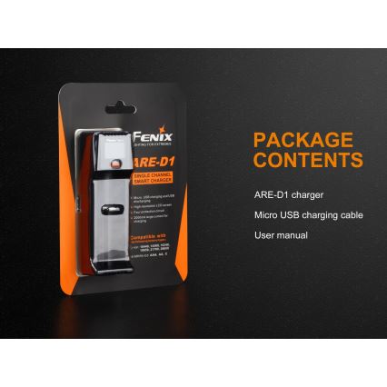 Fenix FENARED1 - Зарядний пристрій 1xLi-ion/AAA/AA/C 5V