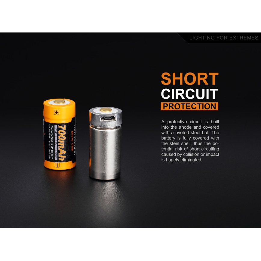 Fenix FERCR123ALIIONUP - 1шт. Акумуляторна батарея USB/3,6V