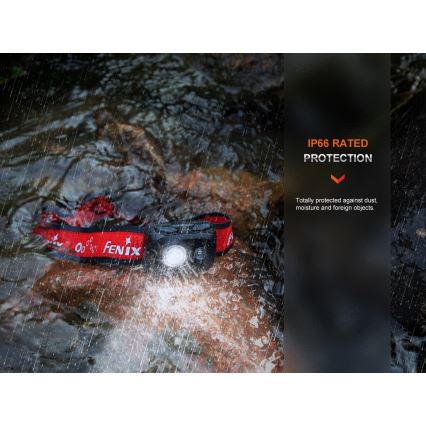 Fenix HL16V2BLK - LED Налобний ліхтар LED/3xAAA IP66 450 лм 200 г чорний/помаранчевий