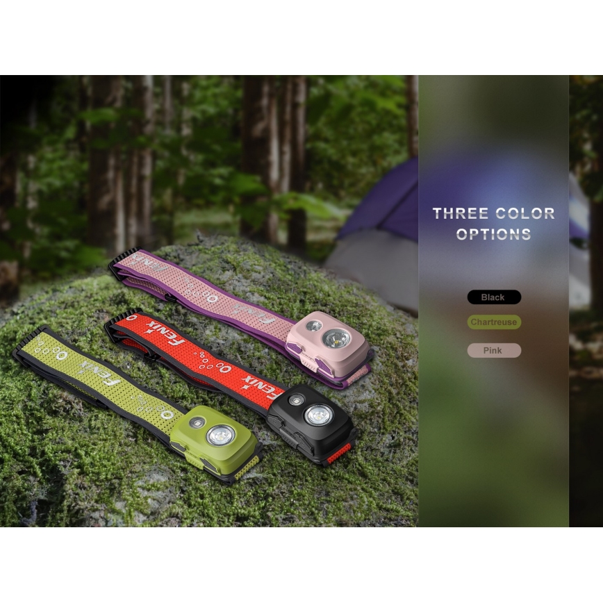 Fenix HL16V2PIN - Светодиодный налобный фонарь LED/3xAAA IP66 450 лм 200 ч розовый