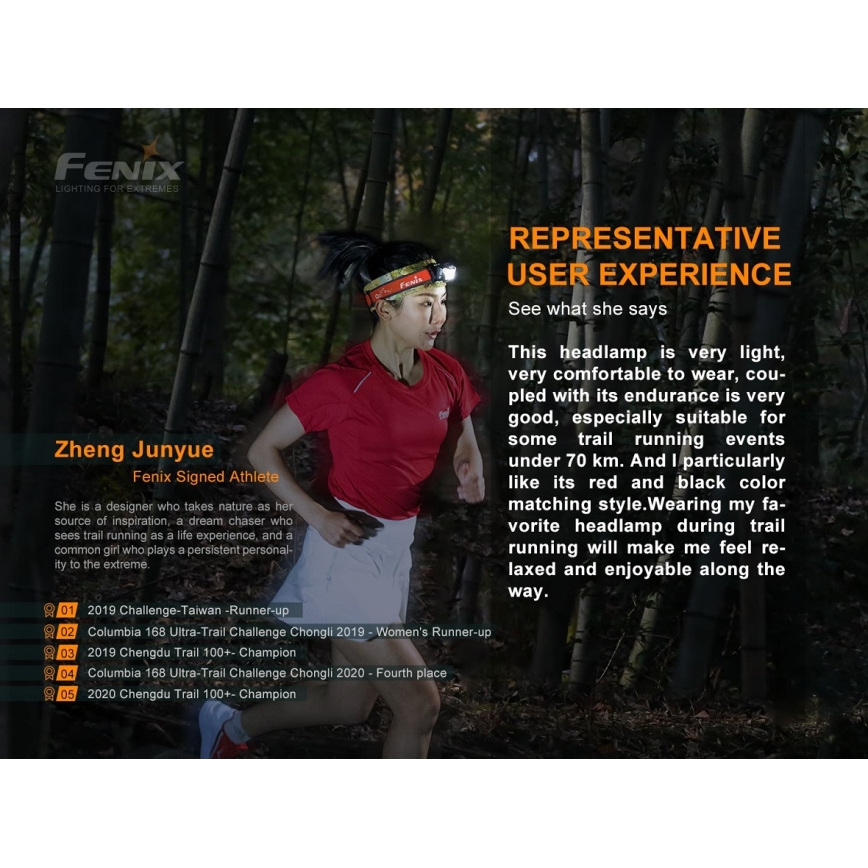 Fenix HL18RTRAIL - Акумуляторний налобний LED ліхтар LED/3xAAA IP66