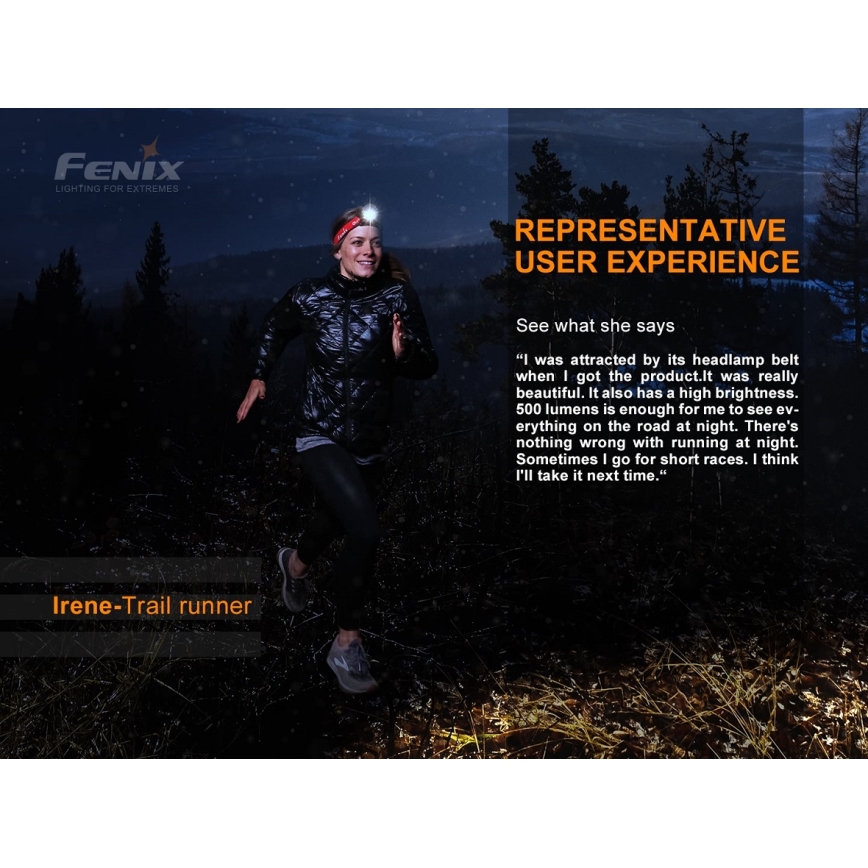 Fenix HL18RTRAIL - Акумуляторний налобний LED ліхтар LED/3xAAA IP66