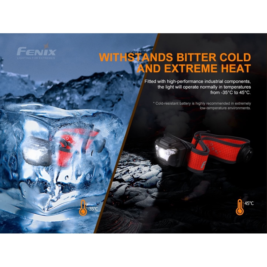 Fenix HL18RTRAIL - Акумуляторний налобний LED ліхтар LED/3xAAA IP66