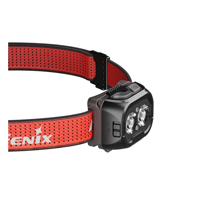 Fenix HL18RTV20BLC - LED Акумуляторний налобний ліхтар з регулюванням яскравості LED/USB/3xAAA IP66 800 лм 160 год. 1900 mAh чорний/помаранчевий