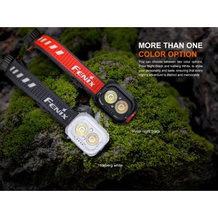Fenix HL18RTV20BLC - LED Акумуляторний налобний ліхтар з регулюванням яскравості LED/USB IP66 800 лм 160 год. чорний/помаранчевий