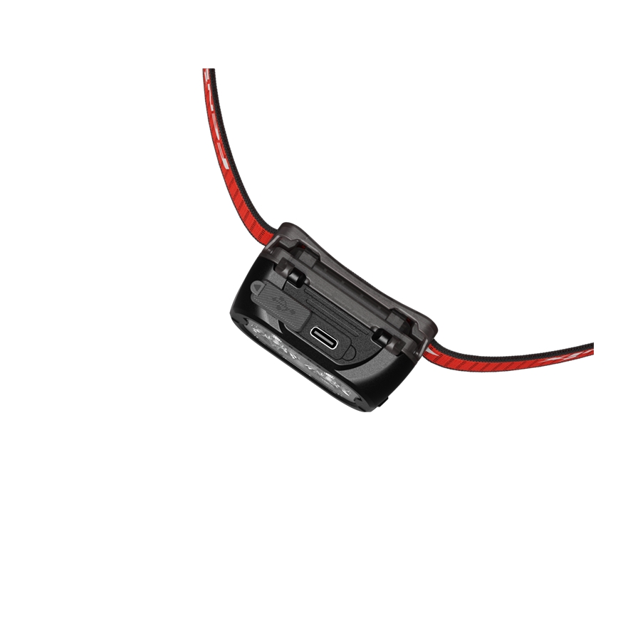Fenix HL18RTV20BLC - Светодиодный аккумуляторный налобный фонарь с регулированием яркости LED/USB/3xAAA IP66 800 лм 160 ч 1900 mAh черный/оранжевый