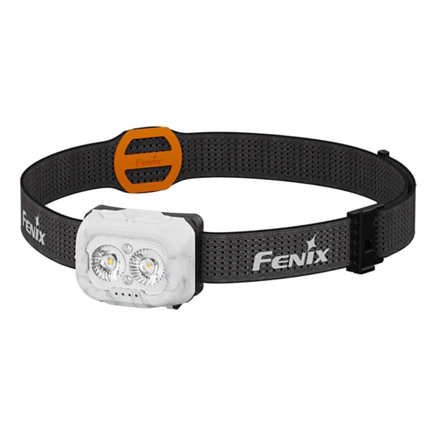 Fenix HL18RTV20WHT - LED Акумуляторний налобний ліхтар з регулюванням яскравості LED/USB IP66 білий/чорний
