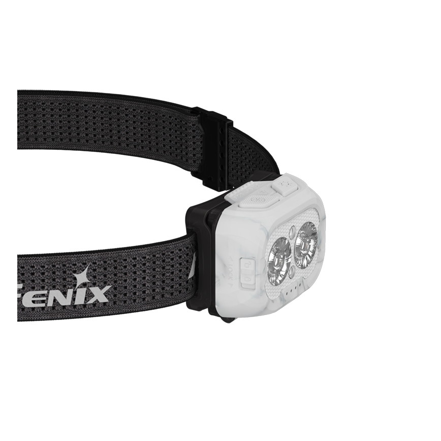 Fenix HL18RTV20WHT - Светодиодный аккумуляторный налобный фонарь с регулированием яркости LED/USB IP66 800 блестящий 160 ч белый/черный