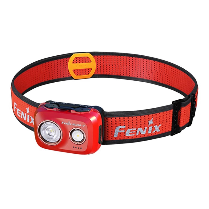 Fenix HL32RTRED - Светодиодный аккумуляторный налобный фонарик LED/USB/3xAAA IP66 800 лм 300 ч красный/оранжевый