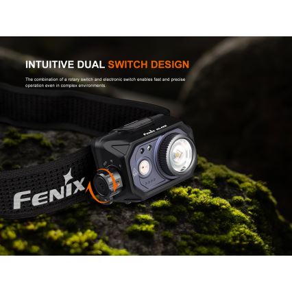 Fenix HL45R - LED Акумуляторний фокусуючий налобний ліхтар з регулюванням яскравості LED/USB IP66 1000 лм 240 год чорний