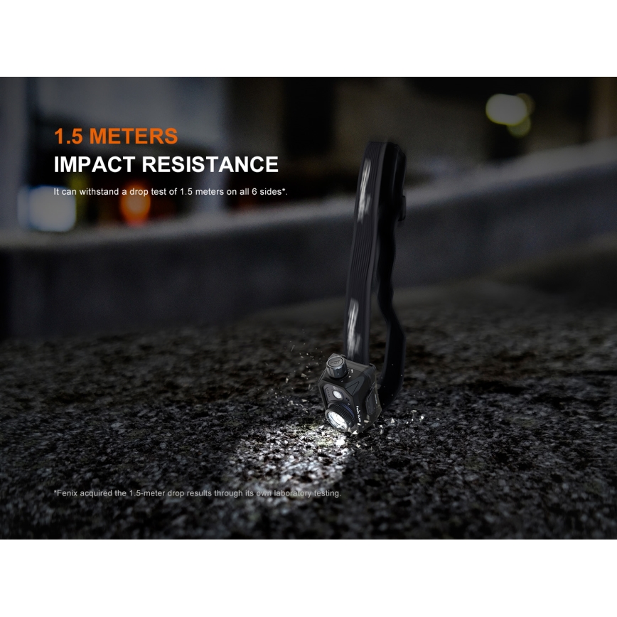 Fenix HL45R - LED Акумуляторний фокусуючий налобний ліхтар з регулюванням яскравості LED/USB IP66 1000 лм 240 год чорний