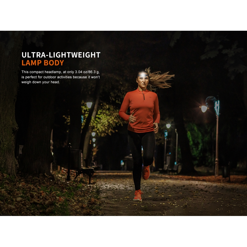 Fenix HM23V20 - LED Налобний ліхтар з регулюванням яскравості LED/1xAA IP68 300 lm 100 h