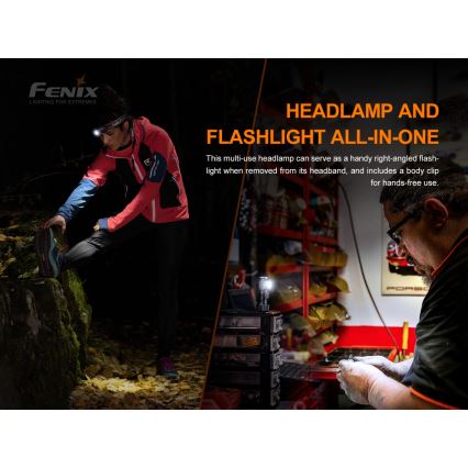 Fenix HM50RV20 - Светодиодный аккумуляторный налобный фонарь 3xLED/USB/1xCR123A IP68 700 блестящий 120 ч 700 mAh