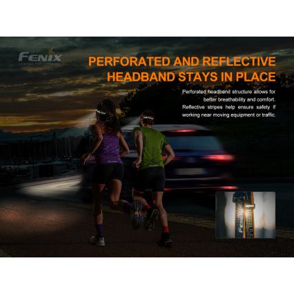 Fenix HM50RV20 - Светодиодный аккумуляторный налобный фонарь 3xLED/USB/1xCR123A IP68 700 блестящий 120 ч 700 mAh