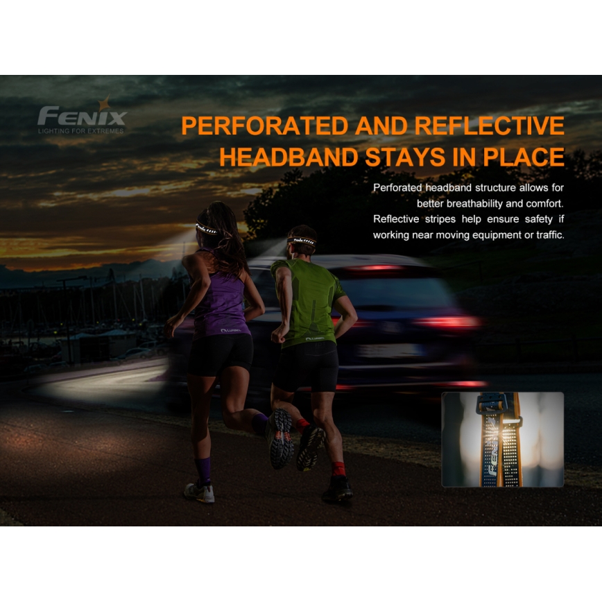 Fenix HM50RV20 - Светодиодный аккумуляторный налобный фонарь 3xLED/USB/1xCR123A IP68 700 блестящий 120 ч 700 mAh