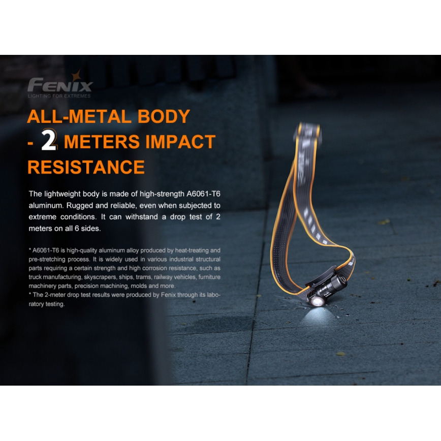 Fenix HM50RV20 - Светодиодный аккумуляторный налобный фонарь 3xLED/USB/1xCR123A IP68 700 блестящий 120 ч 700 mAh