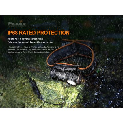 Fenix HM51RV20 - LED налобний ліхтар акумуляторний 3xLED/1xCR123A/USB IP68 700 лм 120 год 700 м