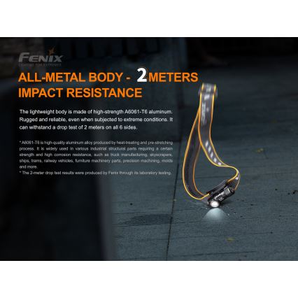 Fenix HM51RV20 - LED налобний ліхтар акумуляторний 3xLED/1xCR123A/USB IP68 700 лм 120 год 700 м