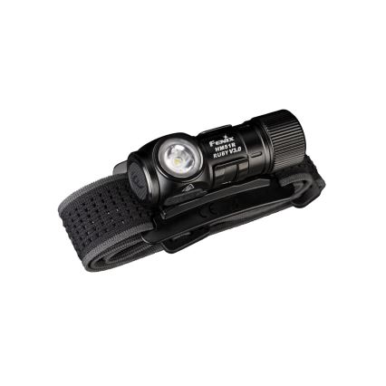 Fenix HM51RV3ABL - LED налобний ліхтар з регулюванням яскравості, перезаряджуваний LED/USB/1xCR123A 950 mAh IP68 860 lm 125 h чорний