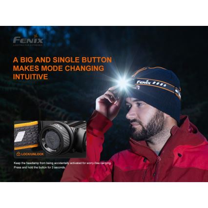 Fenix HM60R - Светодиодный аккумуляторный налобный фонарь с регулированием яркости 4xLED/USB/2xCR123A IP68 1300 блестящий 300 ч 3400 mAh