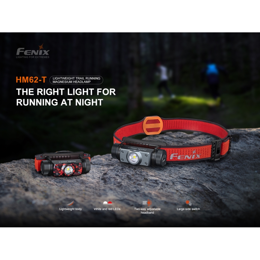 Fenix HM62TMGM - LED Акумуляторний налобний ліхтар з регулюванням яскравості LED/USB IP68 1200 лм 280 год. 3400 mAh