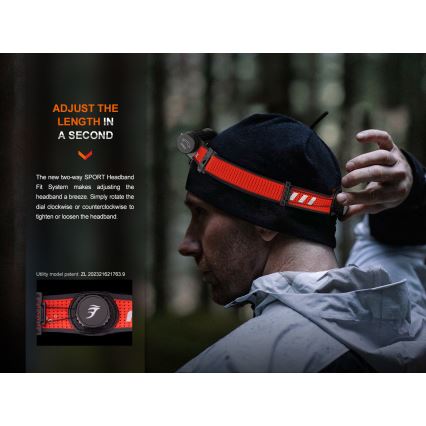 Fenix HM62TMGM - LED Акумуляторний налобний ліхтар з регулюванням яскравості LED/USB IP68 1200 лм 280 год. 3400 mAh