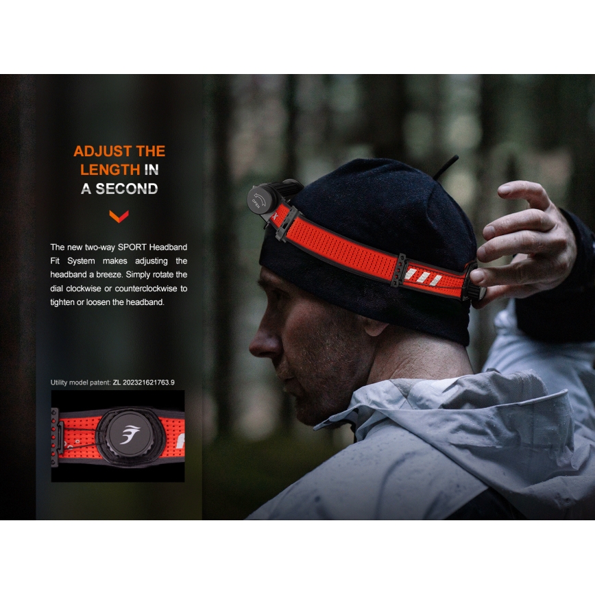 Fenix HM62TMGM - LED Акумуляторний налобний ліхтар з регулюванням яскравості LED/USB IP68 1200 лм 280 год. 3400 mAh