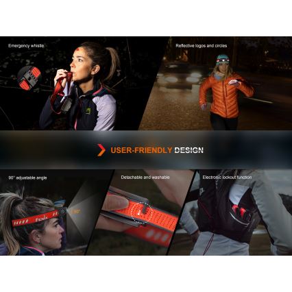 Fenix HM62TMGM - LED Акумуляторний налобний ліхтар з регулюванням яскравості LED/USB IP68 1200 лм 280 год. 3400 mAh