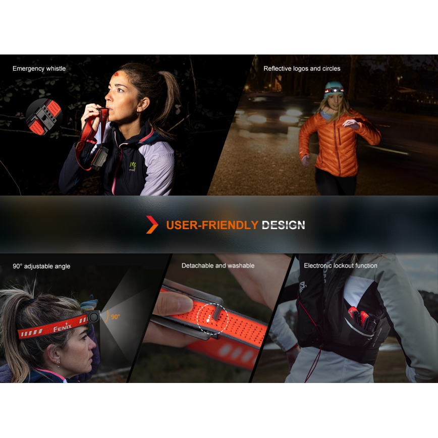 Fenix HM62TMGM - LED Акумуляторний налобний ліхтар з регулюванням яскравості LED/USB IP68 1200 лм 280 год. 3400 mAh